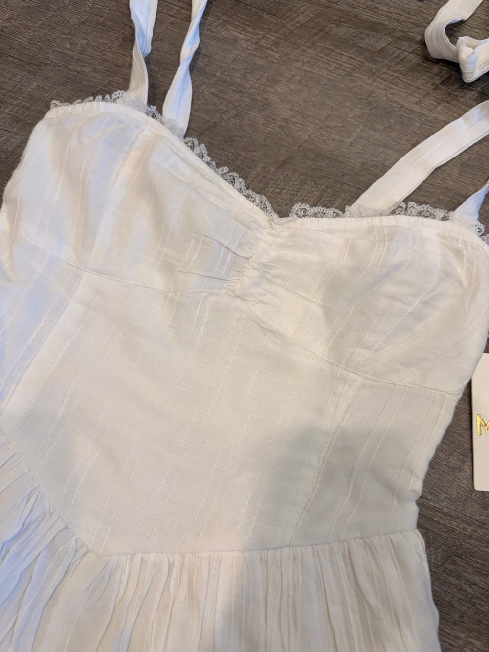 Show Me Your Mumu Regal Romper NWT Size Small White Cottagecore Tie Strap Romper - Picture 4 of 14